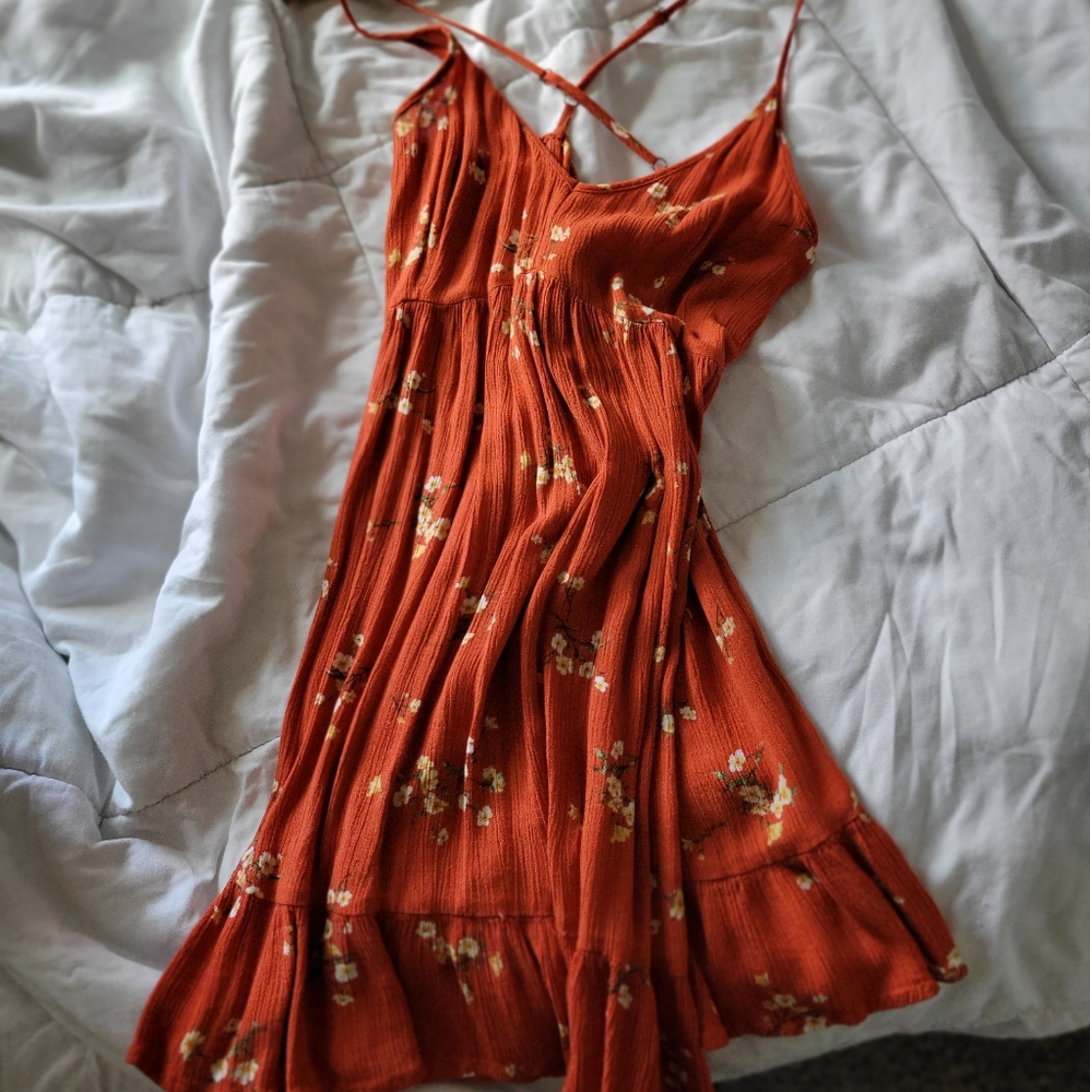 Burnt Orange Forever 21 dress